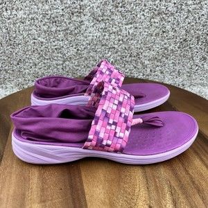 Vionic Women's Size 7 TIA Berry Arch Support Ankle Wrap Sandals Shoes 332TIA